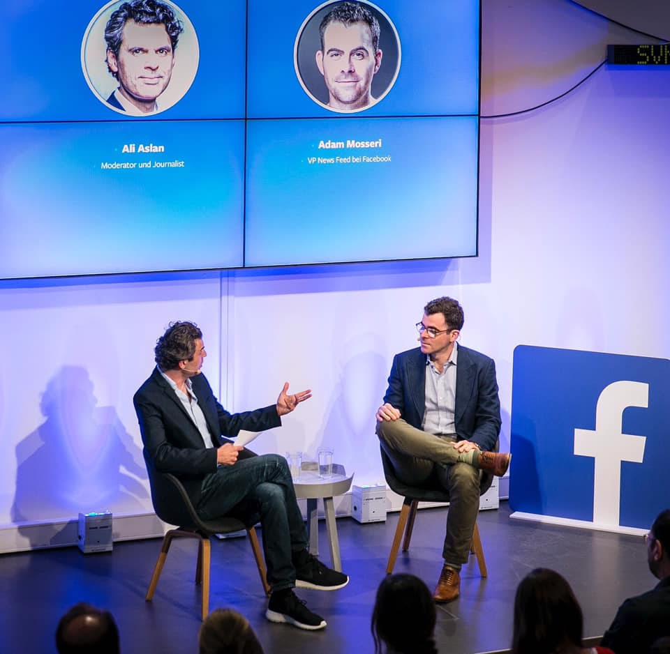 Case Study Paneldiskussion mit Adam Mosseri, Facebook und Ali Aslan, Moderation